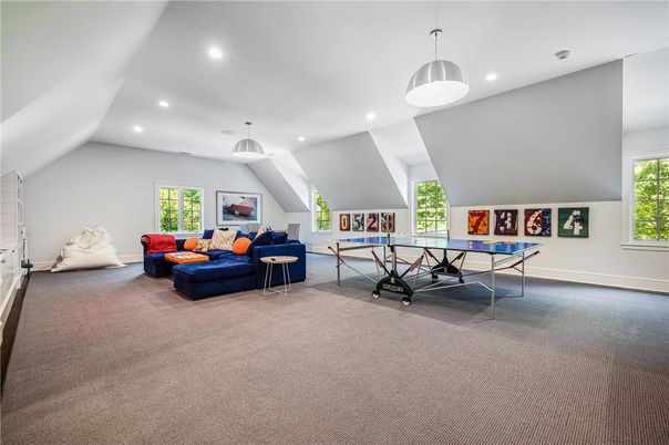 Game Room, Interior, Living room, Pendant Lights, Recessed Lighting