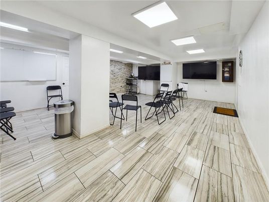 Interior, Stone Walls, Wood Texture Flooring