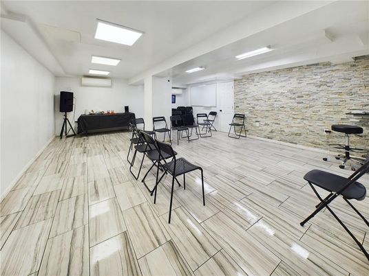 Interior, Stone Walls, Wood Texture Flooring