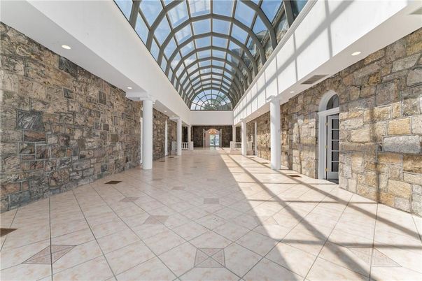 Glass Ceilings, Interior, Stone Walls, Sun Room