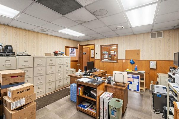 Home Office, Interior, Wood Texture Flooring, Wooden Walls