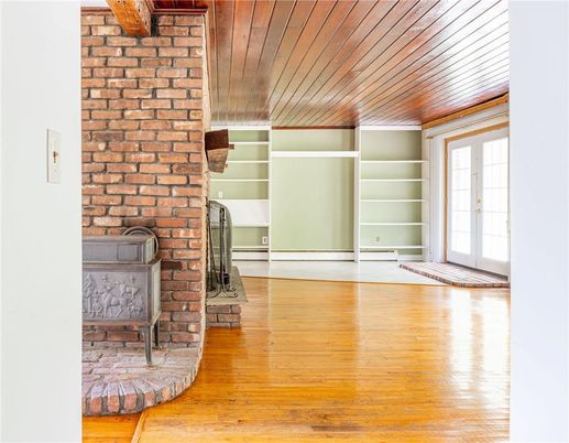 Fireplace, Interior, Stone Walls, Wooden Ceilings, Wood Texture Flooring
