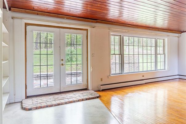 Empty room, Interior, Wooden Ceilings, Wood Texture Flooring