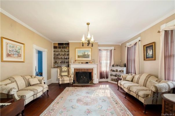 Chandelier, Fireplace, Interior, Living room, Wood Texture Flooring