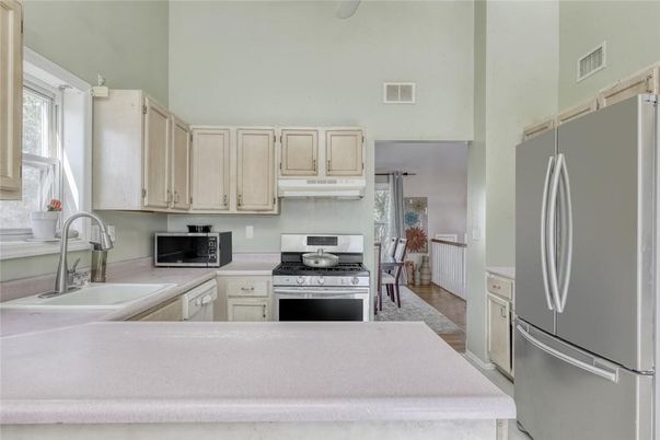 Interior, Kitchen, Wood Texture Flooring
