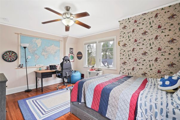 Bedroom, Home Office, Interior, Wood Texture Flooring