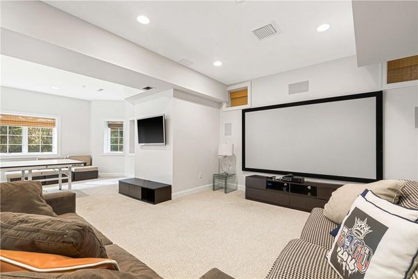 Game Room, Interior, Projection Screen, Recessed Lighting