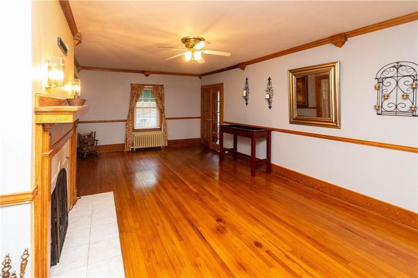 Empty room, Fireplace, Interior, Wood Texture Flooring