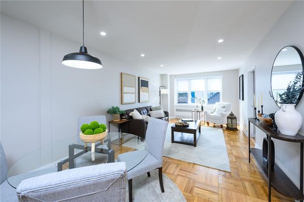 Interior, Living room, Pendant Lights, Recessed Lighting, Wood Texture Flooring