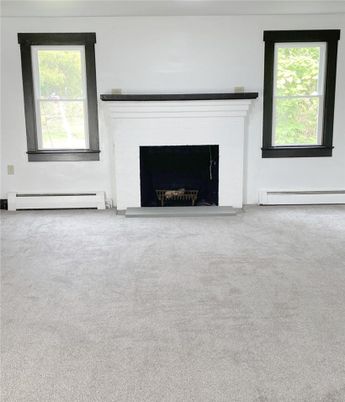 Empty room, Fireplace, Interior