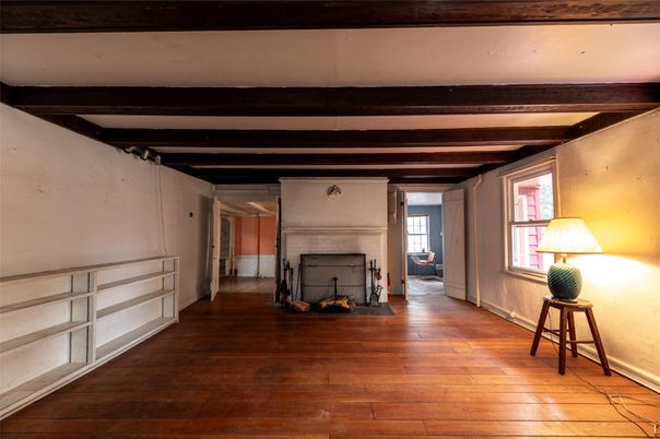 Fireplace, Interior, Wooden Beams, Wood Texture Flooring