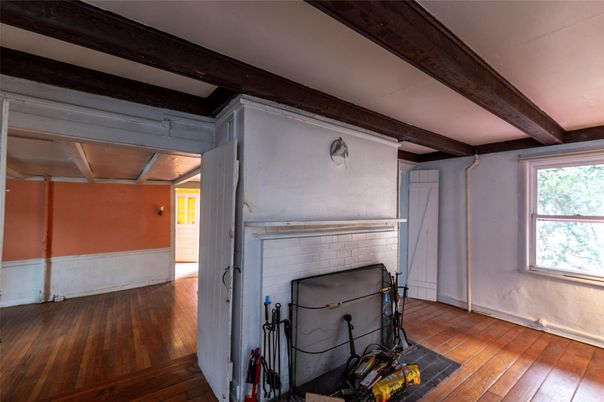Fireplace, Interior, Wooden Beams, Wood Texture Flooring