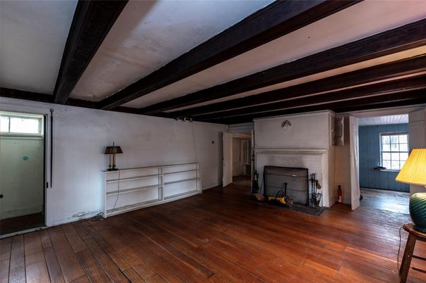 Fireplace, Interior, Wooden Beams, Wood Texture Flooring