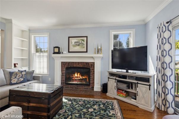 Fireplace, Interior, Living room, Wood Texture Flooring