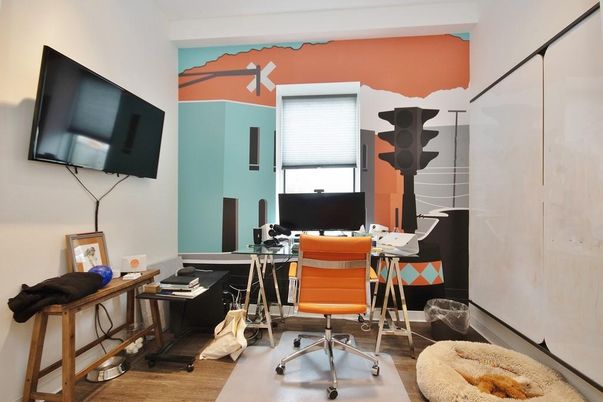 Home Office, Interior, Wood Texture Flooring