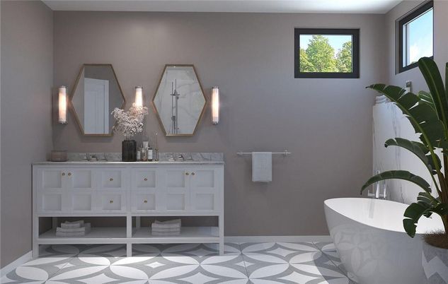 Bathroom, Dual Sink Vanities, Free Standing Baths, Interior