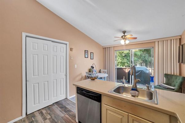 Interior, Kitchen, Wood Texture Flooring