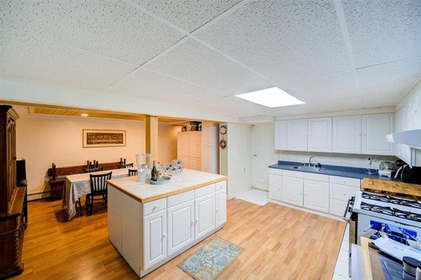 Dining room, Interior, Kitchen, Recessed Lighting, Wood Texture Flooring