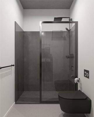 Bathroom, Glass Shower, Interior