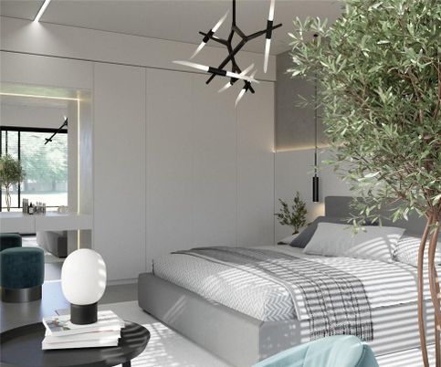 Bedroom, Interior, Pendant Lights