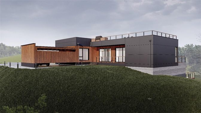 Backyard, Exterior, Facade, Modern