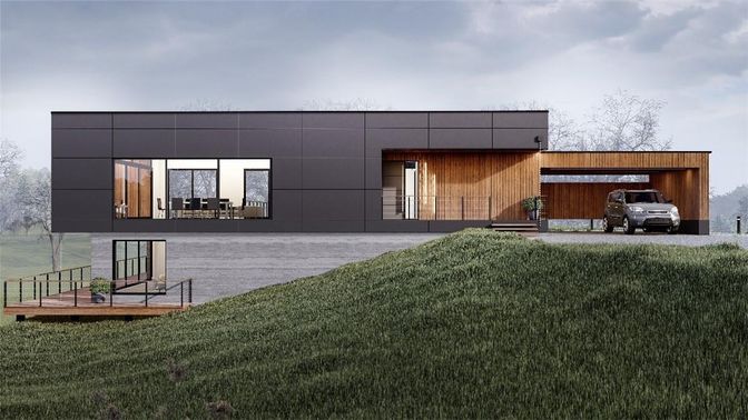 Backyard, Exterior, Facade, Modern