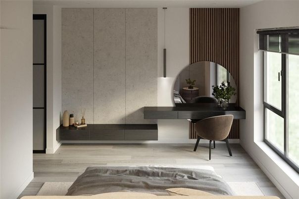 Home Office, Interior, Wood Texture Flooring