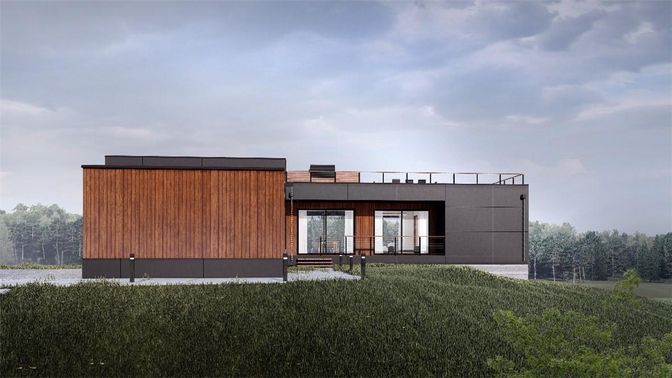 Backyard, Exterior, Facade, Modern