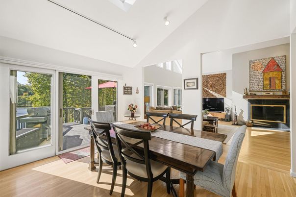 Dining room, Interior, Wood Texture Flooring