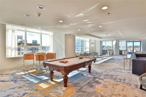 Billiard Table, Game Room, Interior, Recessed Lighting