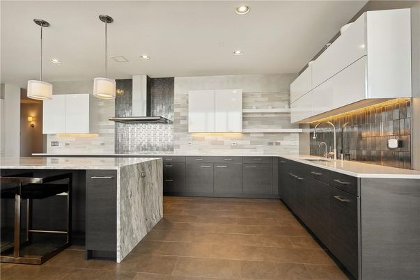 Interior, Kitchen, Pendant Lights, Recessed Lighting, Stainless Steel Appliances