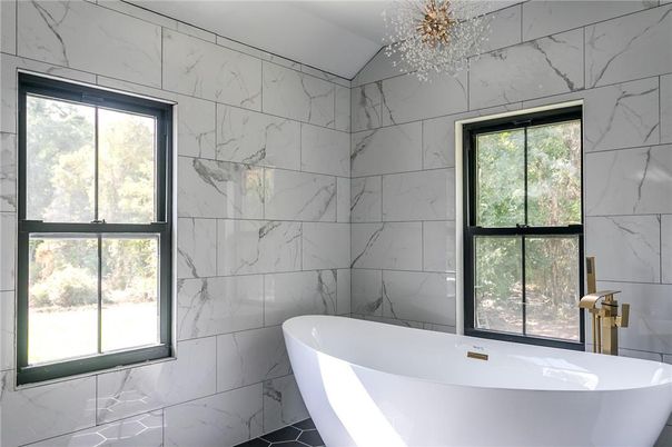 Bathroom, Free Standing Baths, Interior, Marble Walls
