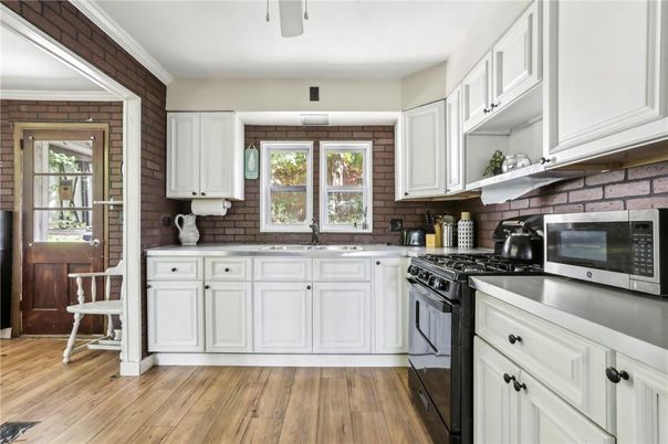 Interior, Kitchen, Wood Texture Flooring