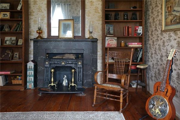 Fireplace, Interior, Wood Texture Flooring
