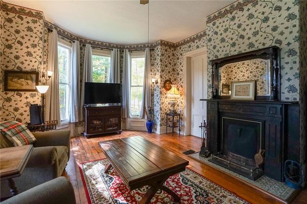 Fireplace, Interior, Wood Texture Flooring