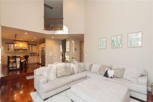 Dining room, Interior, Kitchen, Living room, Pendant Lights, Recessed Lighting, Wood Texture Flooring