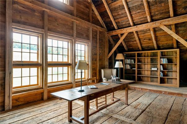 Home Office, Interior, Wooden Beams, Wooden Ceilings, Wood Texture Flooring, Wooden Walls