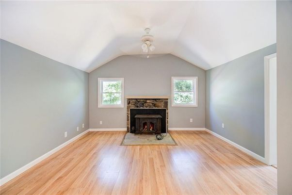Empty room, Fireplace, Interior, Wood Texture Flooring