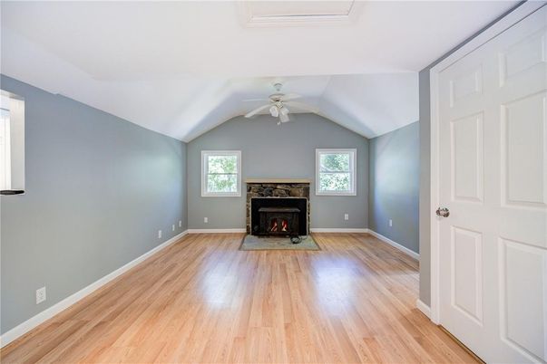 Empty room, Fireplace, Interior, Wood Texture Flooring