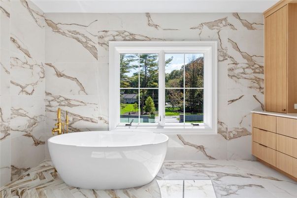 Bathroom, Free Standing Baths, Interior, Marble, Marble Walls
