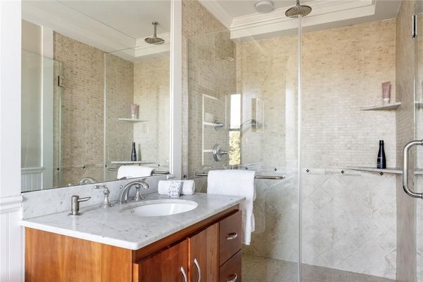 Bathroom, Dual Sink Vanities, Glass Shower, Interior