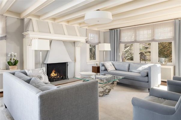 Fireplace, Interior, Living room, Pendant Lights