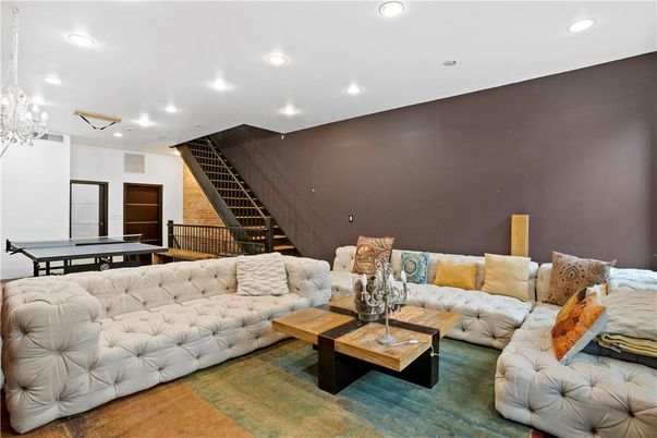 Billiard Table, Chandelier, Game Room, Interior, Living room, Recessed Lighting, Wood Texture Flooring