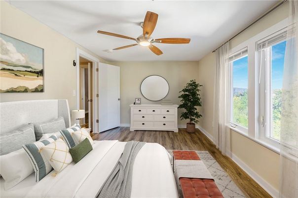 Bedroom, Interior, Wood Texture Flooring