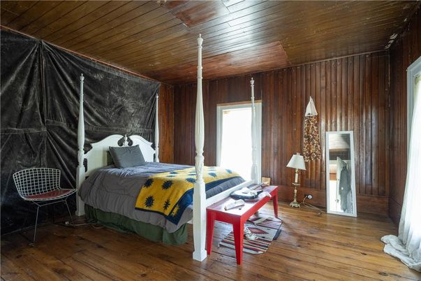 Bedroom, Interior, Wooden Ceilings, Wood Texture Flooring, Wooden Walls