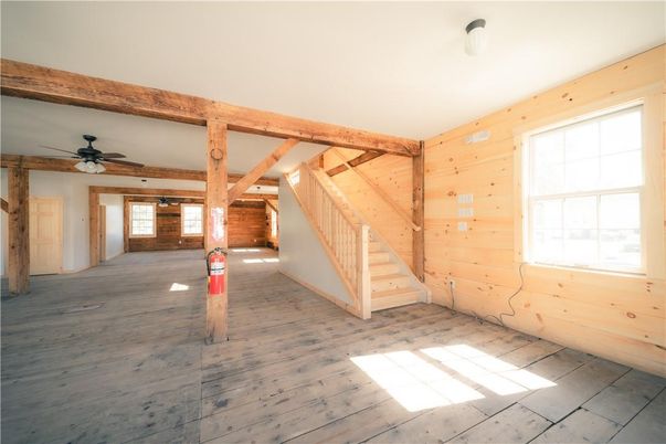 Empty room, Interior, Wooden Beams, Wood Texture Flooring, Wooden Walls