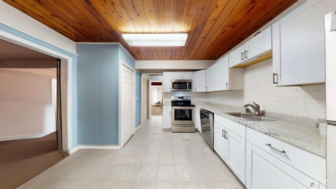 Interior, Kitchen, Stainless Steel Appliances, Wooden Ceilings