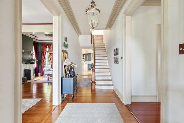 Fireplace, Interior, Pendant Lights, Wood Texture Flooring