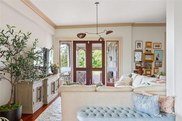 Interior, Living room, Pendant Lights, Wood Texture Flooring