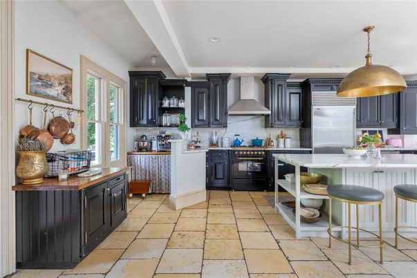 Interior, Kitchen, Pendant Lights, Recessed Lighting, Stainless Steel Appliances